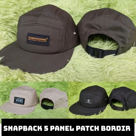SNAPBACK DISTRO 5 PANEL PACTH BORDIR